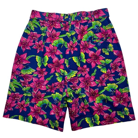 Lilly Pulitzer Vintage Floral Shorts 10 High Waist - Picture 11 of 12